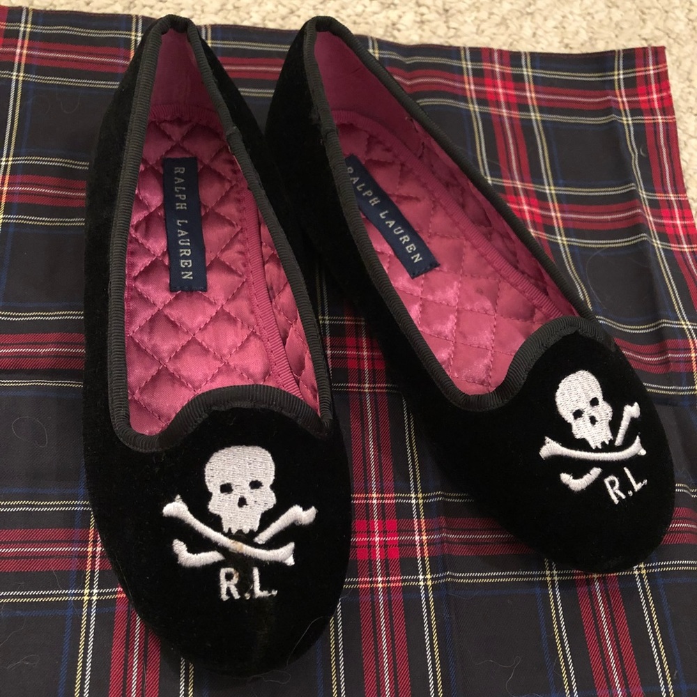 RALPH LAUREN * Velvet Loafers * Childrens